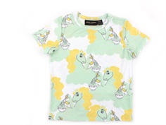 Mini Rodini t-shirt green unicorn noodles